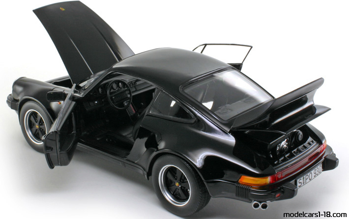 1987 - Porsche 911 Turbo 3.3 (930) Norev 1/18 (Schwarz) Zu öffnende Teile