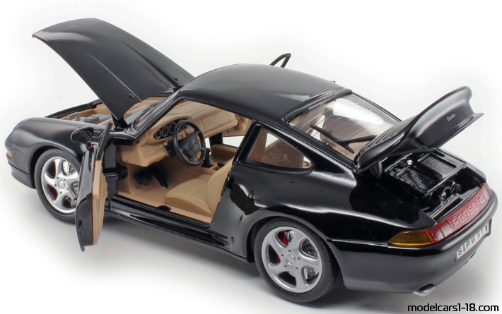1995 - Porsche 911 Turbo (993) Anson 1/18 (Schwarz) Zu öffnende Teile