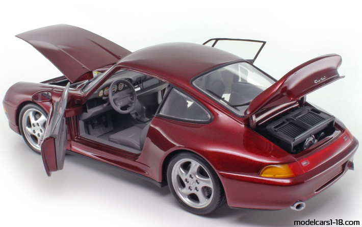 1995 - Porsche 911 Turbo (993) UT 1/18 (Rot) Zu öffnende Teile