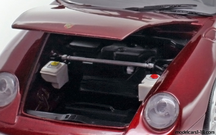 1995 - Porsche 911 Turbo (993) UT 1/18 (Rot) Kofferraum / Klappbare Scheinwerfer