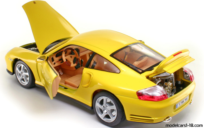 2000 - Porsche 911 Turbo (996) Welly 1/18 (Gelb) Zu öffnende Teile