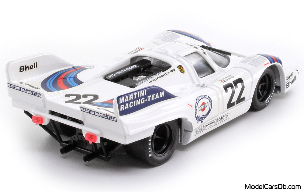 1971 - Porsche 917 K Brumm 1/43 (Weiß / Blau) Hinten rechte seite