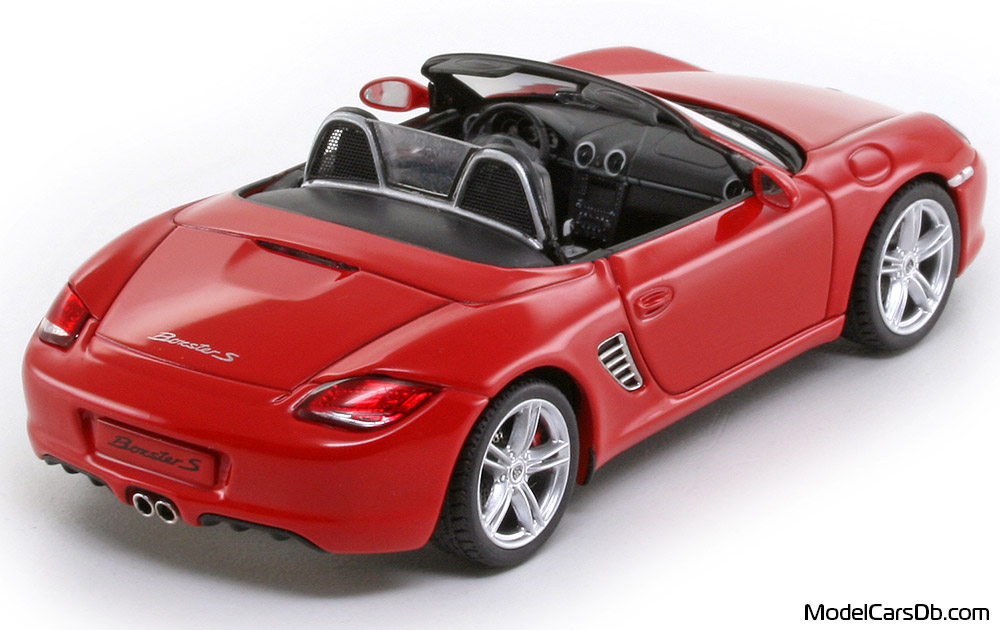 2009 - Porsche Boxster S (987) Schuco 1/43 (Rot) Hinten rechte seite