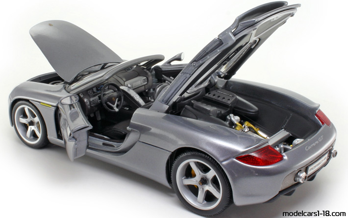 2001 - Porsche Carrera GT Concept Maisto 1/18 (Grau) Zu öffnende Teile