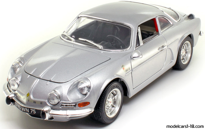 1971 - Renault Alpine A110 1600S Bburago 1/16 (Silber) Vorne linke Seite