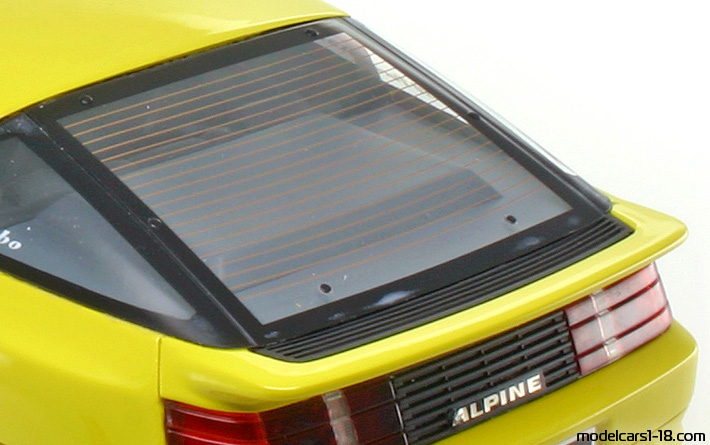 1992 - Renault Alpine A610 Otto Models 1/18 (Gelb) Kofferraum / Klappbare Scheinwerfer