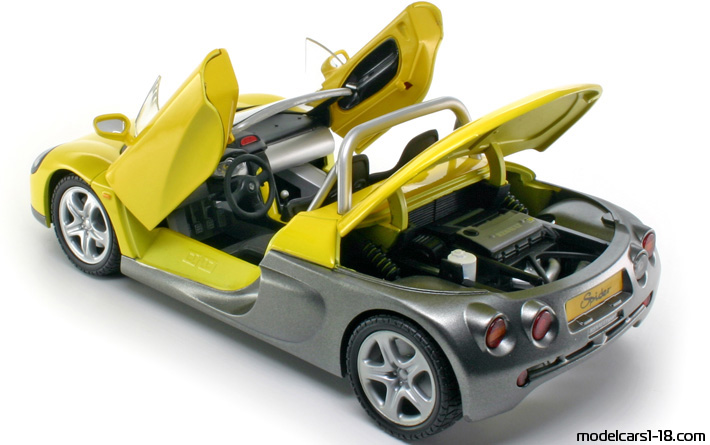 1996 - Renault Sport Spider Anson 1/18 (Gelb / Grau) Zu öffnende Teile