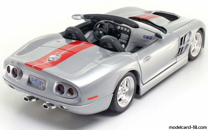 1999 - Shelby Series 1 Bburago 1/18 (Silber / Rot) Hinten rechte seite