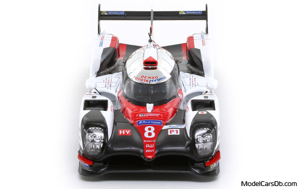 2017 - Toyota TS050 Hybrid Hachette 1/43 (Weiß / Rot) Front