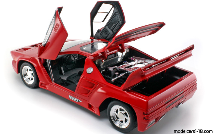 1991 - Vector W8 Twin Turbo Ricko 1/18 (Rot) Zu öffnende Teile