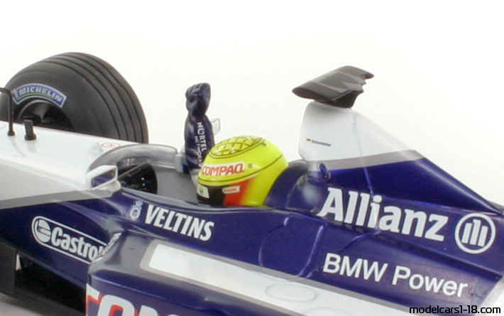 2001 - Williams BMW FW23 Hot Wheels 1/18 (Weiß / Blau) Innenraum Armaturenbrett
