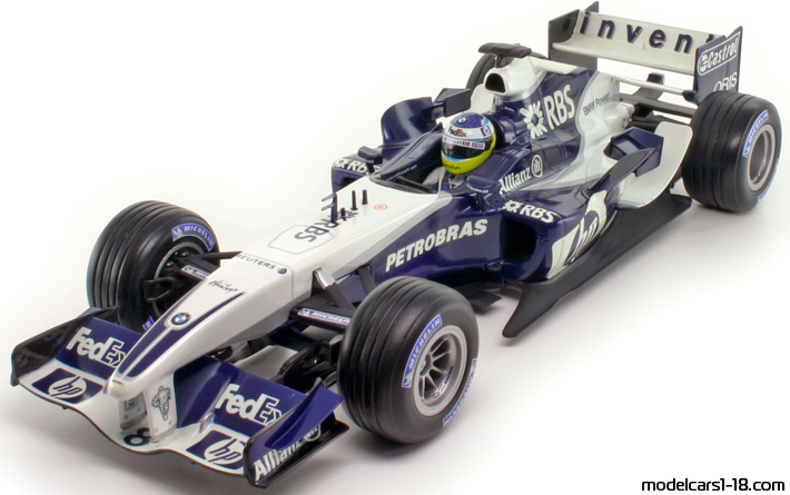 2005 - Williams BMW FW27 Hot Wheels 1/18 (Weiß / Blau) Vorne linke Seite
