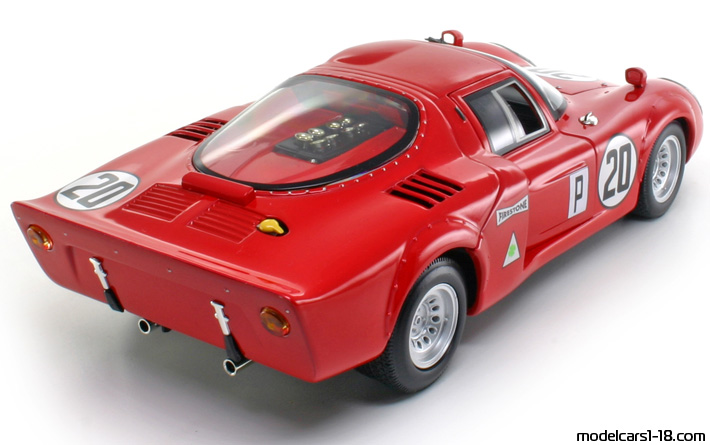 1968 - Alfa Romeo 33.2 Daytona Ricko 1/18 (Red / White) Rear right side