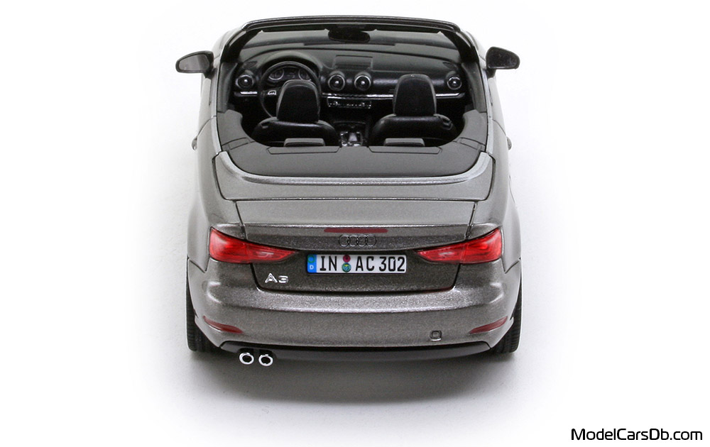 2013 - Audi A3 Cabriolet (8V) Herpa 1/43 (Grey) Rear end