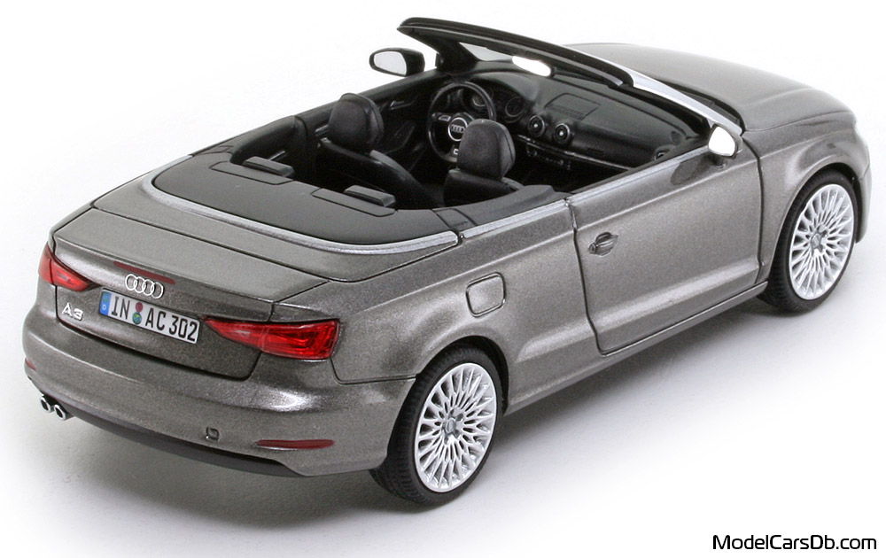 2013 - Audi A3 Cabriolet (8V) Herpa 1/43 (Grey) Rear right side