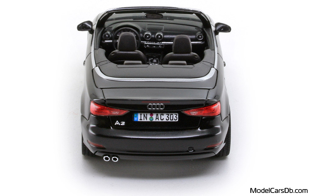 2013 - Audi A3 Cabriolet (8V) Herpa 1/43 (Black) Rear end