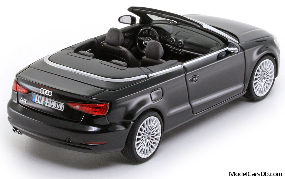 2013 - Audi A3 Cabriolet (8V) Herpa 1/43 (Black) Rear right side