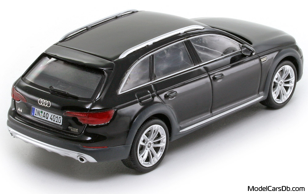 2016 - Audi A4 Allroad (B9) Spark 1/43 (Чёрный) Задняя правая сторона