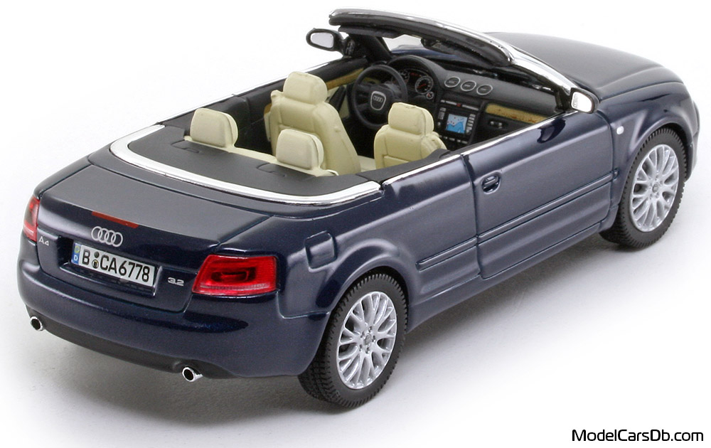 2006 - Audi A4 Cabriolet (B7) Norev 1/43 (Blue) Rear right side