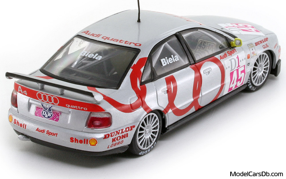 1996 - Audi A4 STW (B5) Minichamps 1/43 (Silver / Red) Rear right side