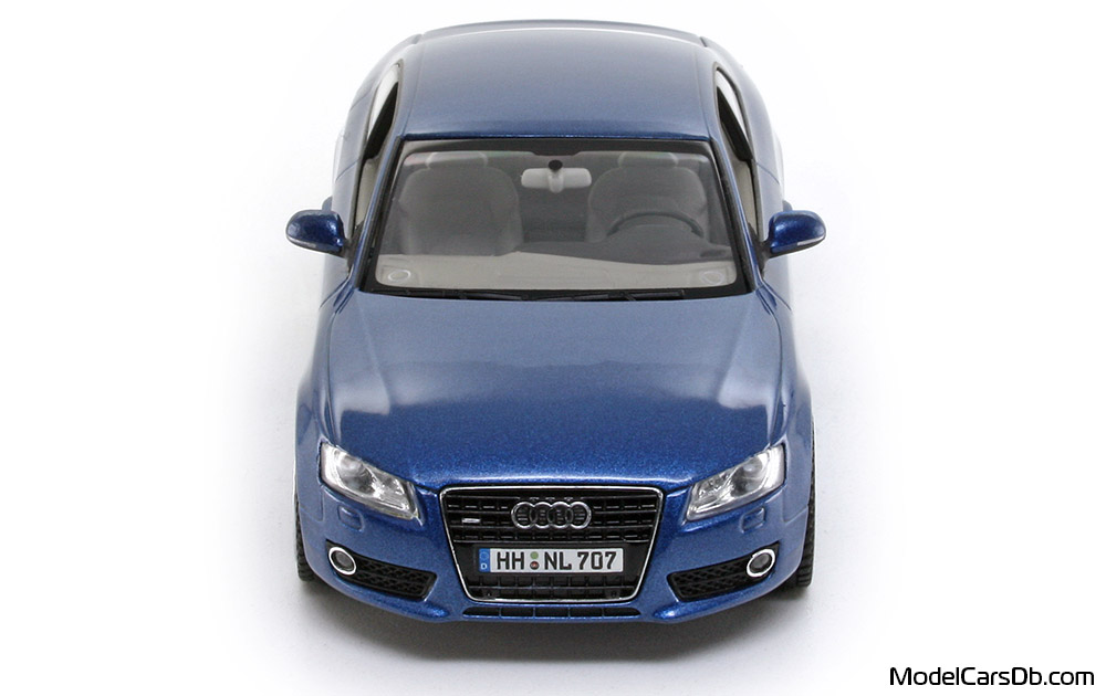2007 - Audi A5 (8T) Schuco 1/43 (Синий) Спереди