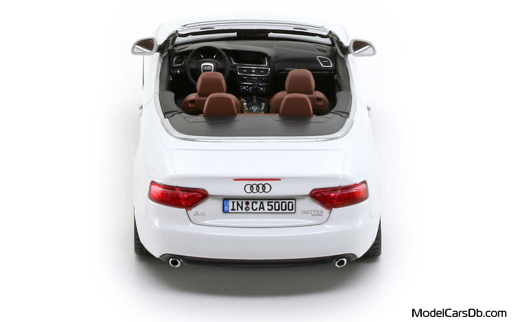 2008 - Audi A5 Cabriolet (8F) Schuco 1/43 (White) Rear end
