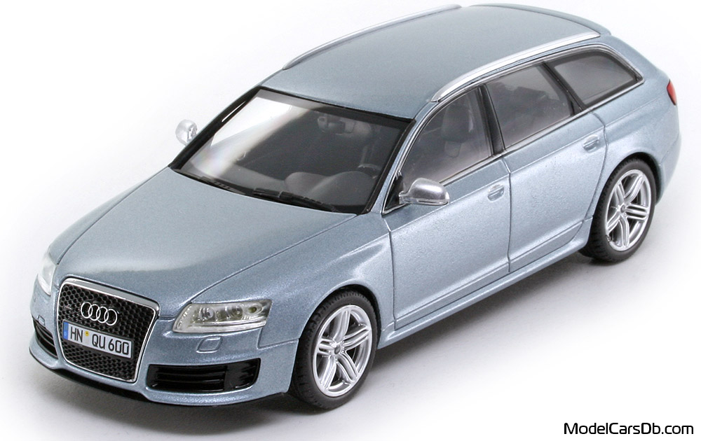 2008 - Audi RS6 Avant (C6) Minichamps 1/43 (Weiß) Vorne linke Seite