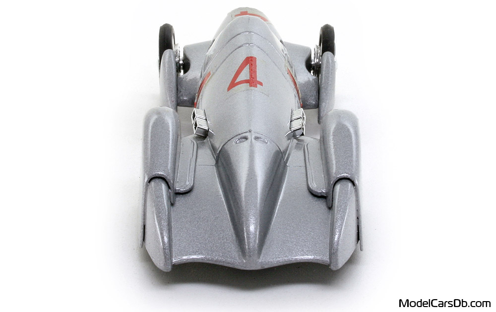 1937 - Auto Union Type B Brumm 1/43 (Silver) Rear end