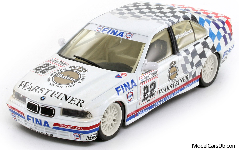 1993 - BMW 318i (E36) Minichamps 1/43 (White) Front left side