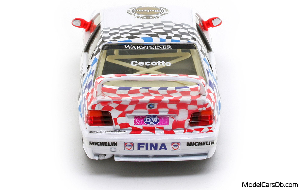 1994 - BMW 318is (E36) Minichamps 1/43 (White / Pink) Rear end