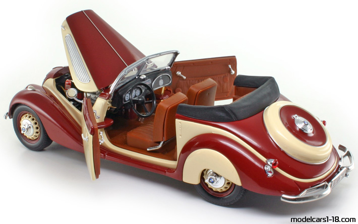1937 - BMW 327 Guiloy 1/18 (Rot / Weiß) Zu öffnende Teile