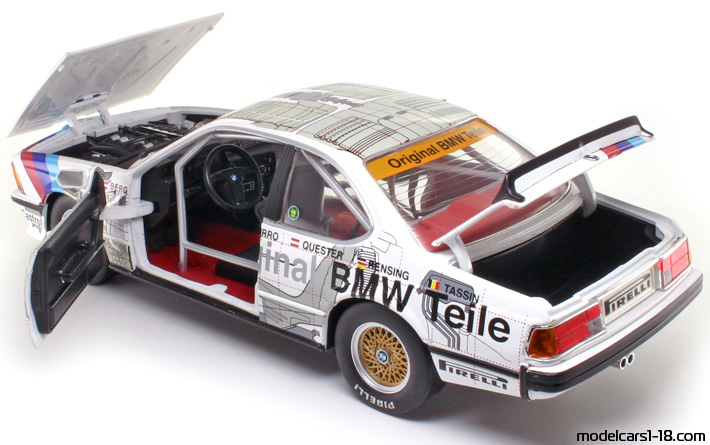 1986 - BMW 635 CSi (E24) Anson 1/18 (Weiß) Zu öffnende Teile