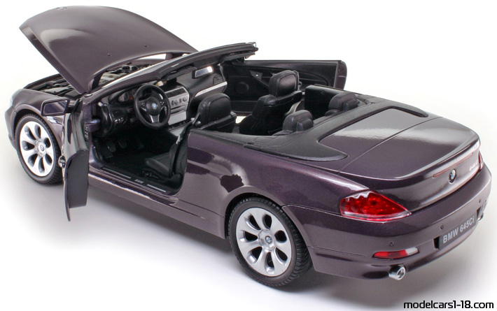 2005 - BMW 645 Ci (E64) Welly 1/18 (Фиолетовый) Открывающиеся части