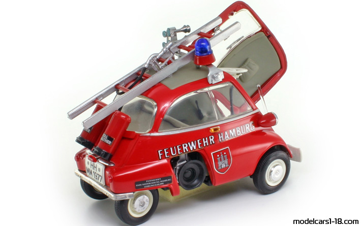 1955 - BMW Isetta 250 Fire Dept Revell 1/18 (Rot) Zu öffnende Teile