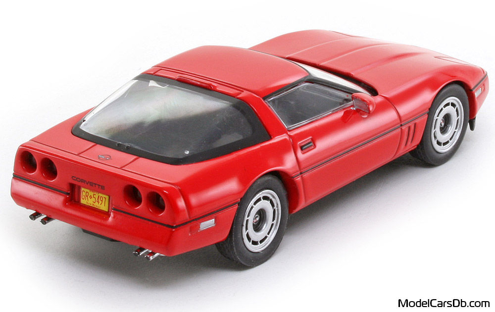 1984 - Chevrolet Corvette C4 DeAgostini 1/43 (Rot) Hinten rechte seite