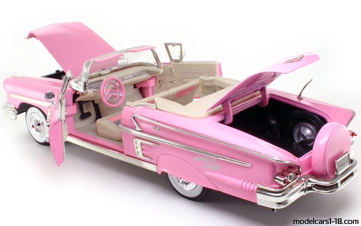 1958 - Chevrolet Impala Motor Max 1/18 (Rosa) Zu öffnende Teile
