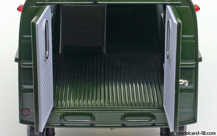 1952 - Citroen 2 CV Fourgonette Norev 1/18 (Grün) Kofferraum / Klappbare Scheinwerfer