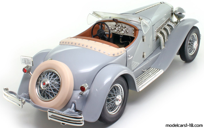 1935 - Duesenberg SSJ ERTL 1/18 (Grau / Grau) Hinten rechte seite