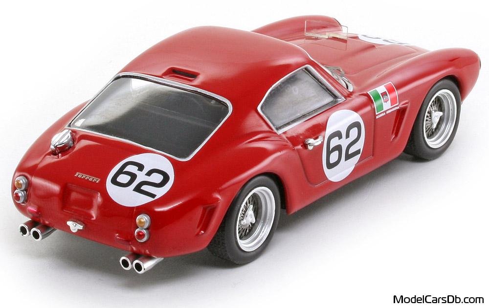 1960 - Ferrari 250 GT SWB Berlinetta Competizione Elite 1/43 (Red / White) Rear right side
