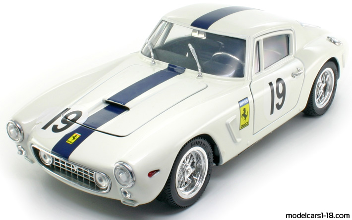 1961 - Ferrari 250 GT SWB Berlinetta Competizione Jouef Evolution 1/18 (White / Blue) Front left side