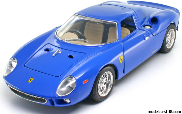 1964 - Ferrari 250 LM (Le Mans) Bburago 1/18 (Blue) Передняя левая сторона