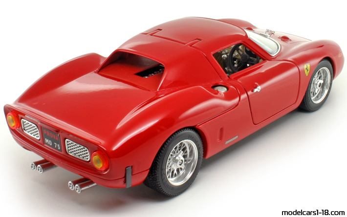 1964 - Ferrari 250 LM (Le Mans) Bburago 1/18 (Kрасный) Задняя правая сторона