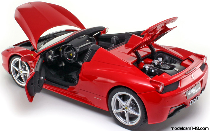 2011 - Ferrari 458 Spider Elite 1/18 (Rot) Zu öffnende Teile
