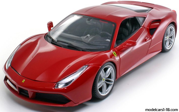 2015 - Ferrari 488 GTB Bburago 1/18 - Vorne linke Seite