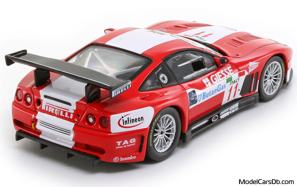 2004 - Ferrari 575 GTC IXO 1/43 (Red / White) Rear right side