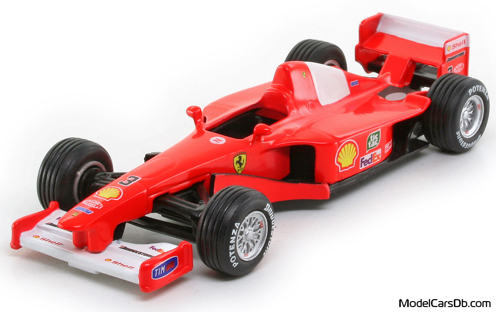2000 - Ferrari F1-2000 Hot Wheels 1/43 (Red / White) Front left side