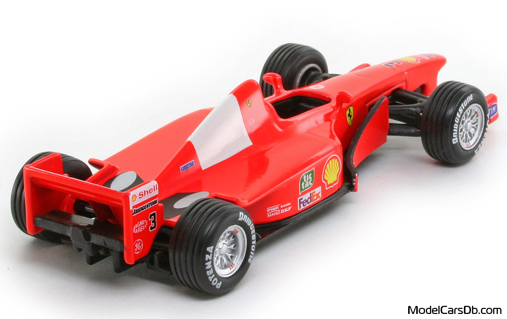 2000 - Ferrari F1-2000 Hot Wheels 1/43 (Red / White) Rear right side
