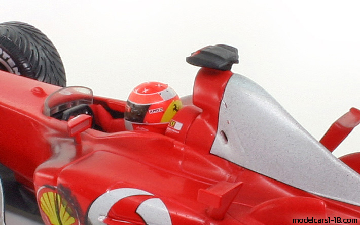 2003 - Ferrari F2003-GA Hot Wheels 1/18 (Rot / Weiß) Innenraum Armaturenbrett