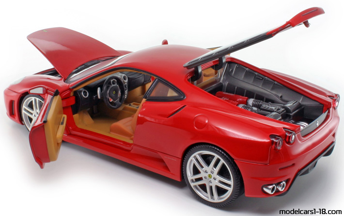 2005 - Ferrari F430 Hot Wheels 1/18 (Rot) Zu öffnende Teile