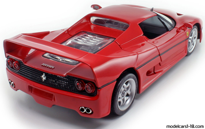 1995 - Ferrari F50 Hot Wheels 1/18 (Rot) Hinten rechte seite